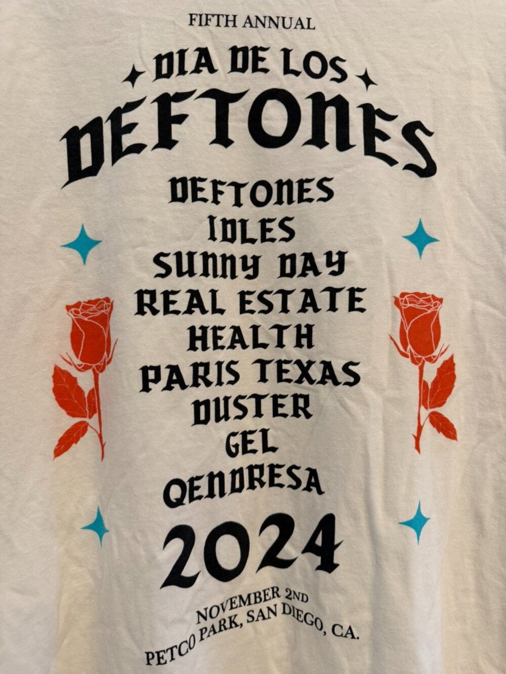 Deftones Dia De Los Muertos L/S T-Shirt.  Never Worn. Large. Comfort Colors!